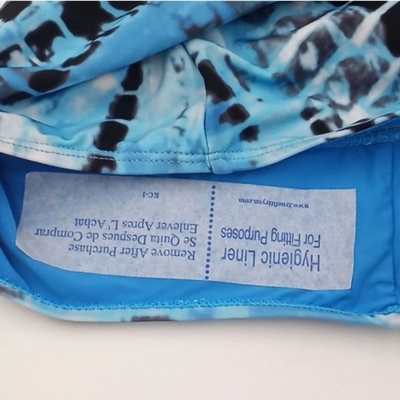 Lucky Brand Blue and Black One-Piece Halter Swimsuit - Picture 8 of 11